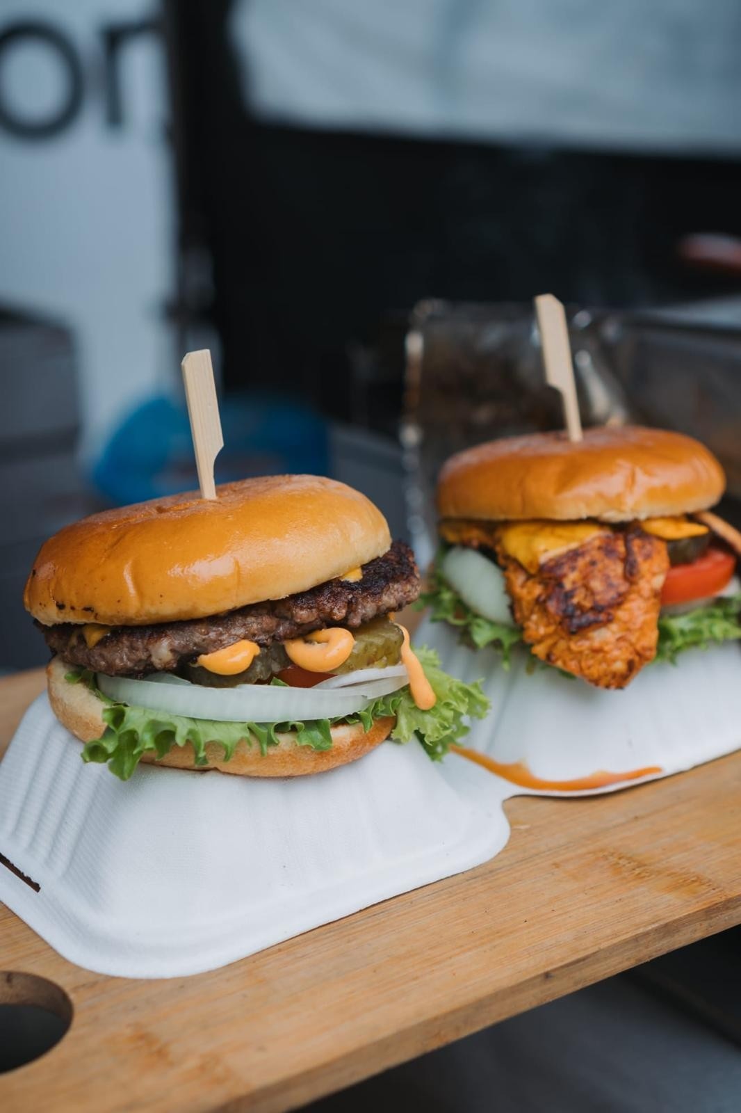 Burger close up